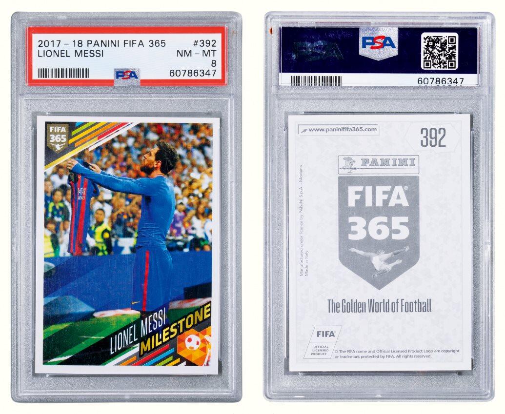 中贸圣佳2026四季・迎春拍卖会 六盈堂藏泉 钱币 证章 卡牌专场 帕尼尼 FIFA365 官方收藏贴纸-利昂内尔·梅西/里程碑