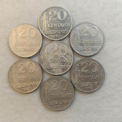 君烨收藏 0元起拍 散币场 每天一场 可留存 第24场 周日发货 - 8巴西20分7枚