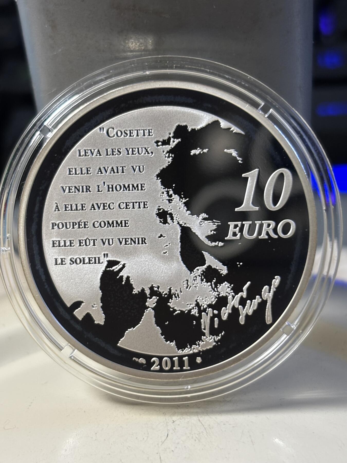 第197期拍卖 法国2011年纪念银币3枚套，900银，22.2克*3，发行10000枚