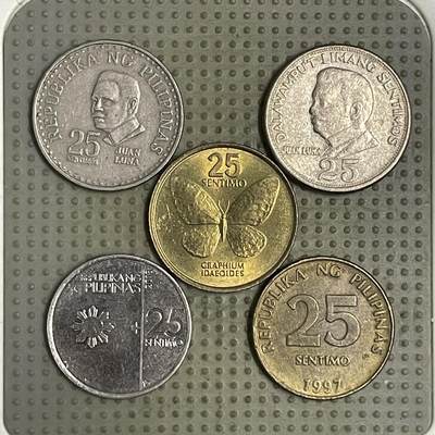 2026年第43场各国散币拍卖（总第193场） - 菲律宾25分5枚