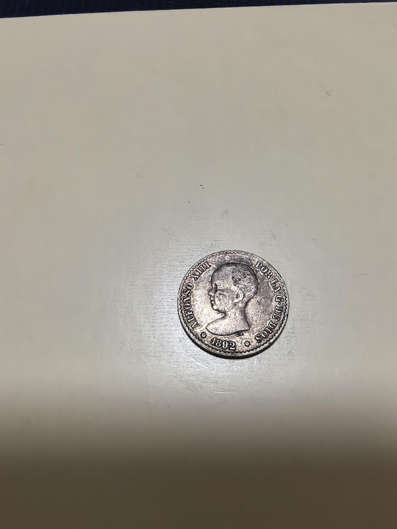 长老汇马年精选第十七场拍卖 1892西班牙阿方索十三世50分银币，娃娃头，2.5克835银（1）