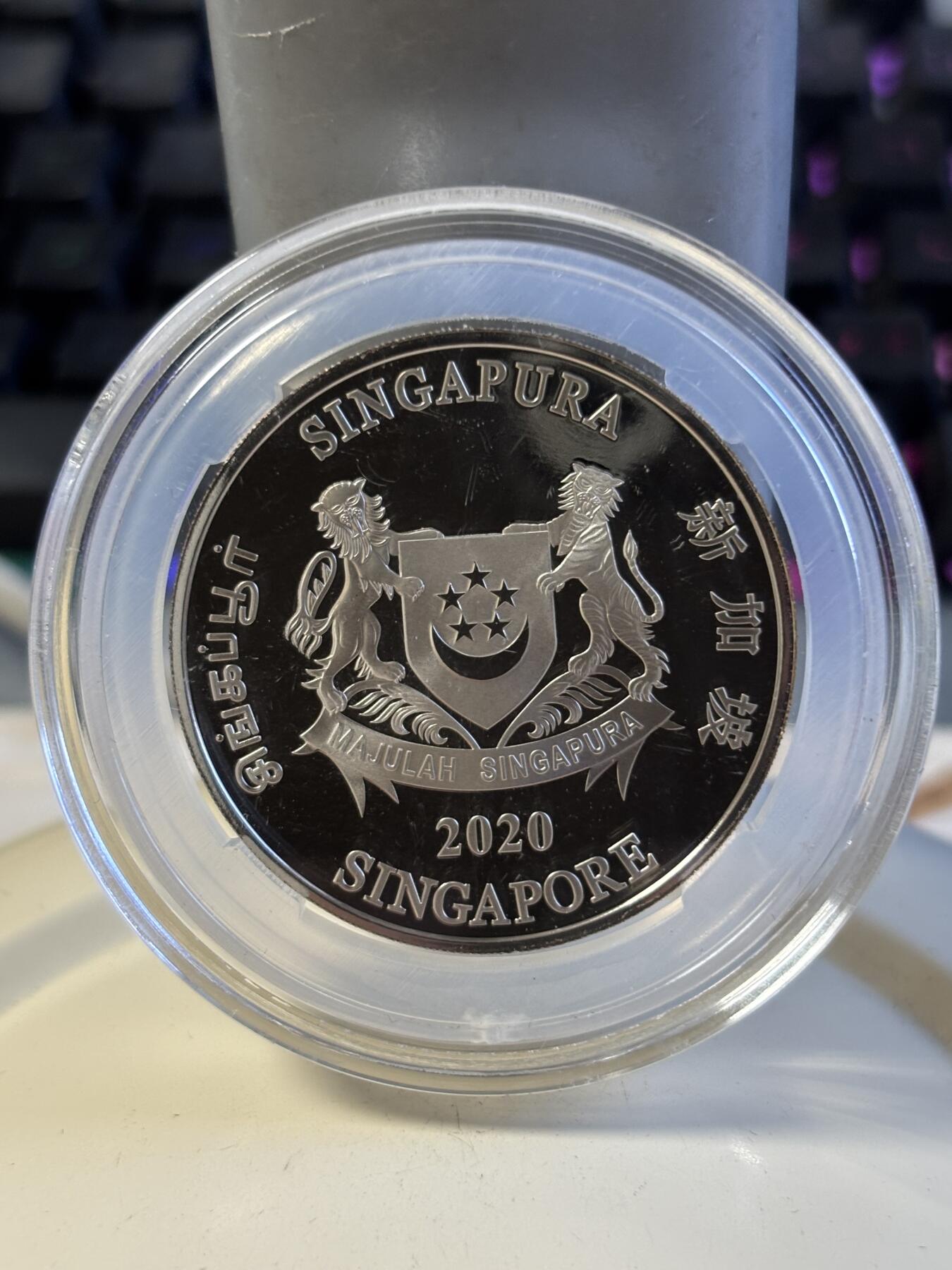 第196期拍卖  新加坡2020年十二生肖鼠年铜镍纪念币无盒无证书