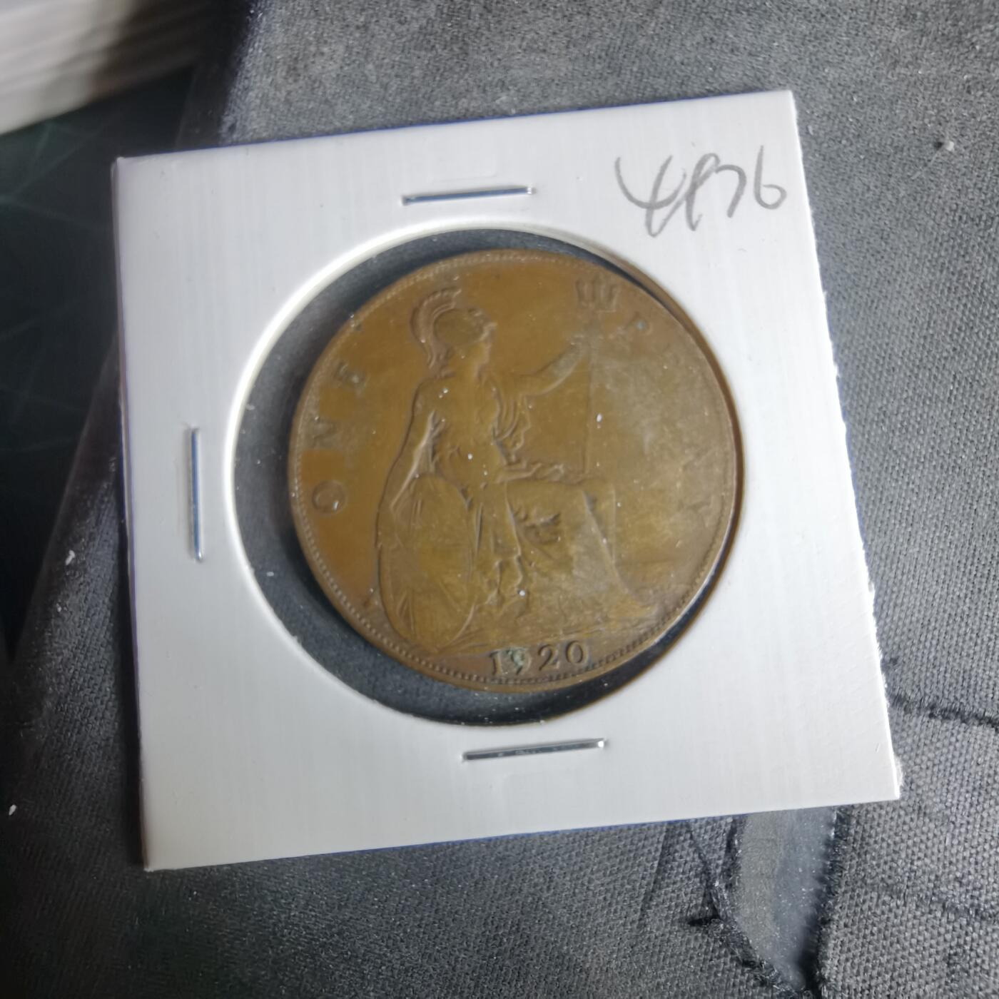 沼泽如烟--第1049场 英国1920年1便士