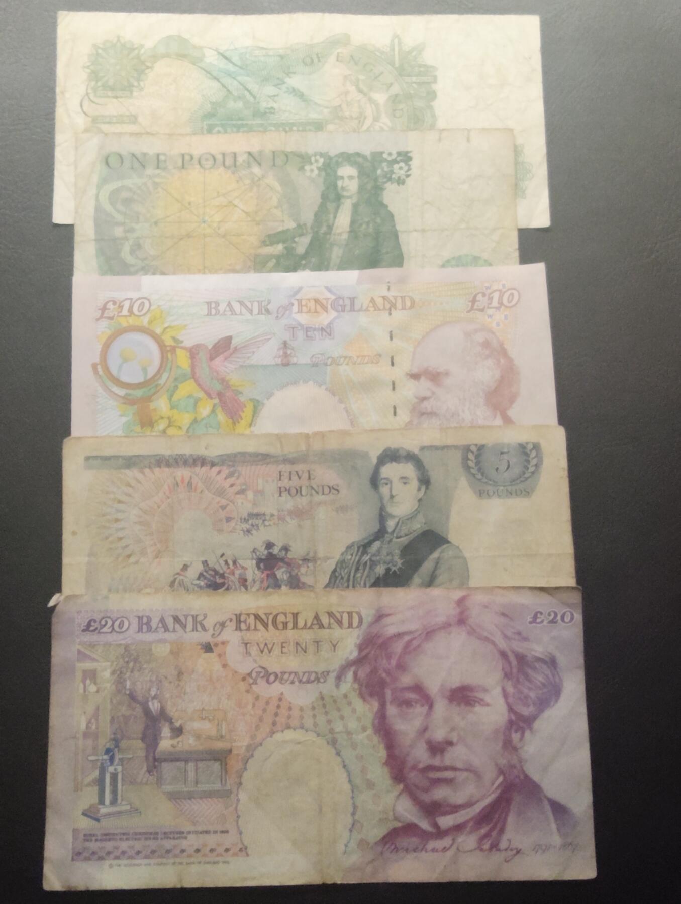 2026四月第二期，总第223期 英格兰纸币批量五张流通品相/UNC-·