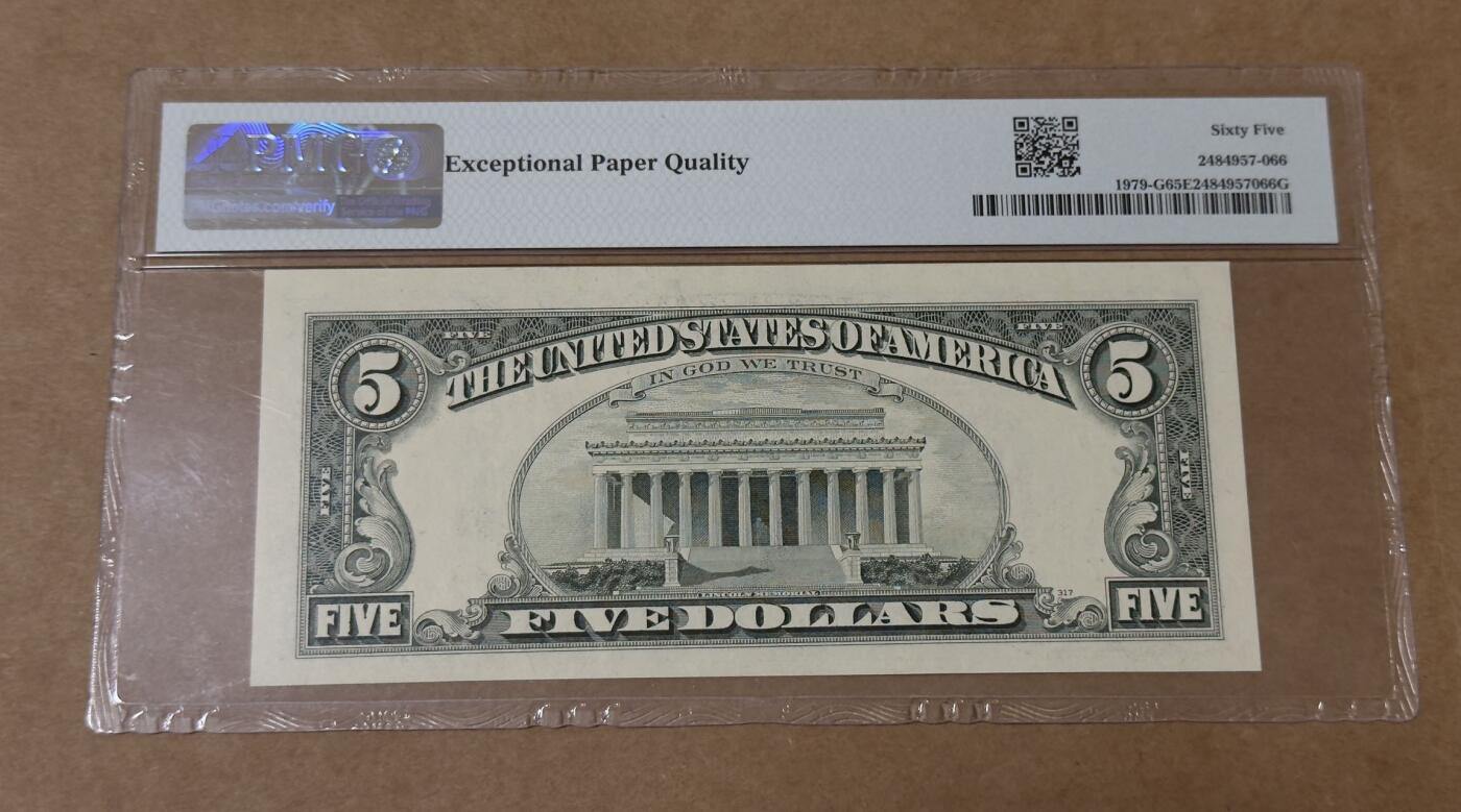 【礼羽收藏】🌏世界钱币拍卖第132期 88年小头版5美元无4.7PMG65分