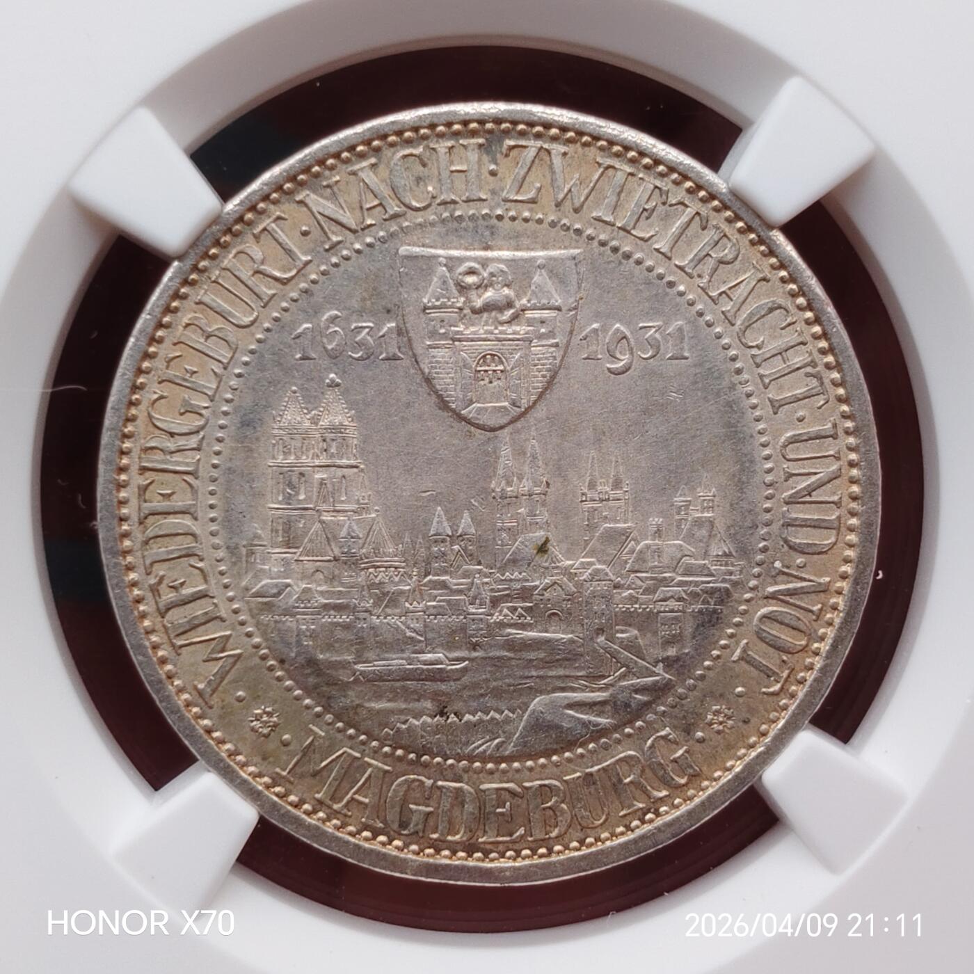 德国巴伐利亚1839年2泰勒银币纪念马克西米利安一世