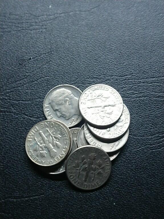 松南世界钱币——260409 美国10美分镍币10枚5