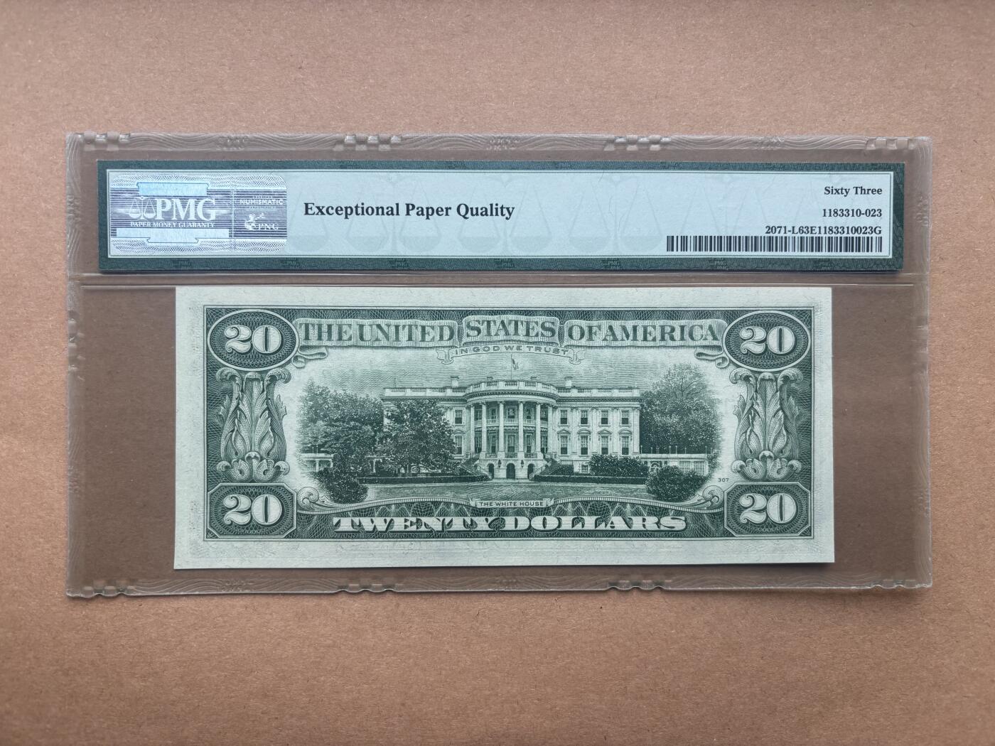 【礼羽收藏】🌏世界钱币拍卖第132期 1974版 20美 PMG63E 稀少年份