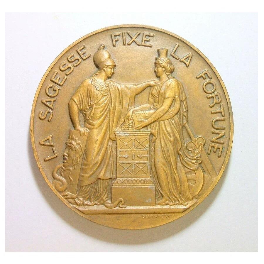 【旋风钱币】4月18日19:00准时开拍 精美欧洲币章、银币银章、第三帝国钱币等 全场包邮！ 【艺术】法国艺术大章 拿破仑金叶冠+女神 高浮雕精制超大铜章 68MM 158克