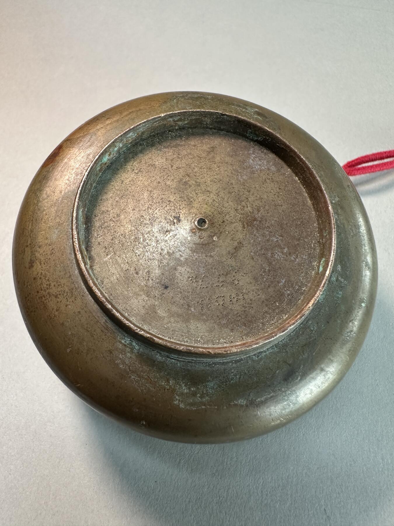 民国至建国初老黄铜刻花铜烟灰缸 传世良美品 包老保真 烟具雅器