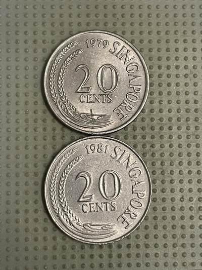 2026年第43场各国散币拍卖（总第193场） - 新加坡20分2枚