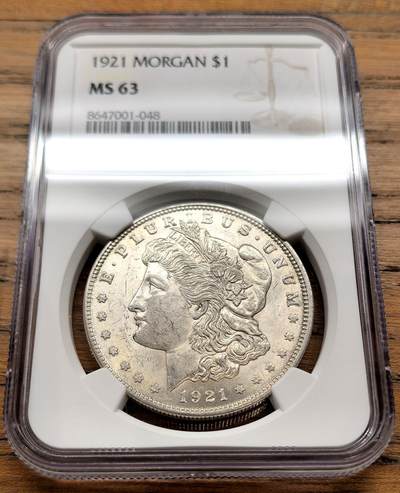 凡希社世界钱币微拍第三百二十二期 - 1921美国摩根壹元大银NGC-MS63