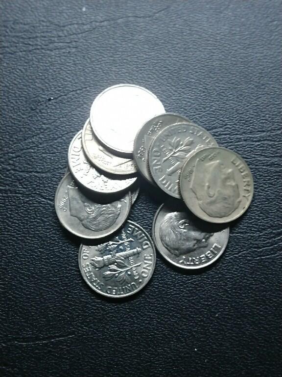 松南世界钱币——260409 美国10美分镍币10枚2