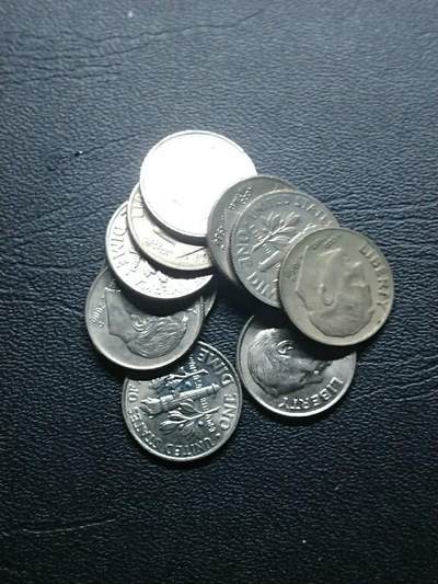 松南世界钱币——260409 - 美国10美分镍币10枚2