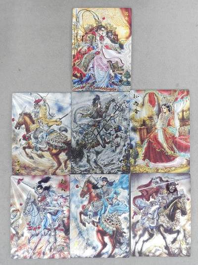 龙虎卡牌-八二场（满200元包邮，无佣金，每周六结拍，欢迎送拍） - 半粗7张 齐卡文化 梓墨 - 五虎上将&吕布与貂蝉&孙尚香