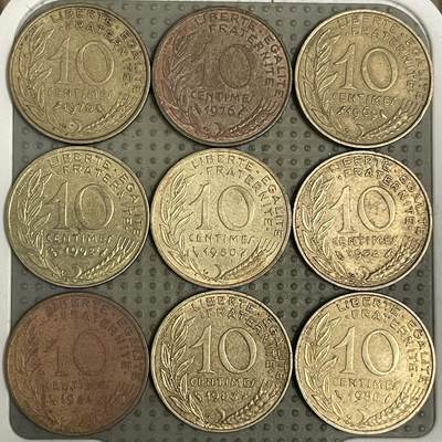 2026年第44场各国散币拍卖（总第194场） - 法国10生丁9枚