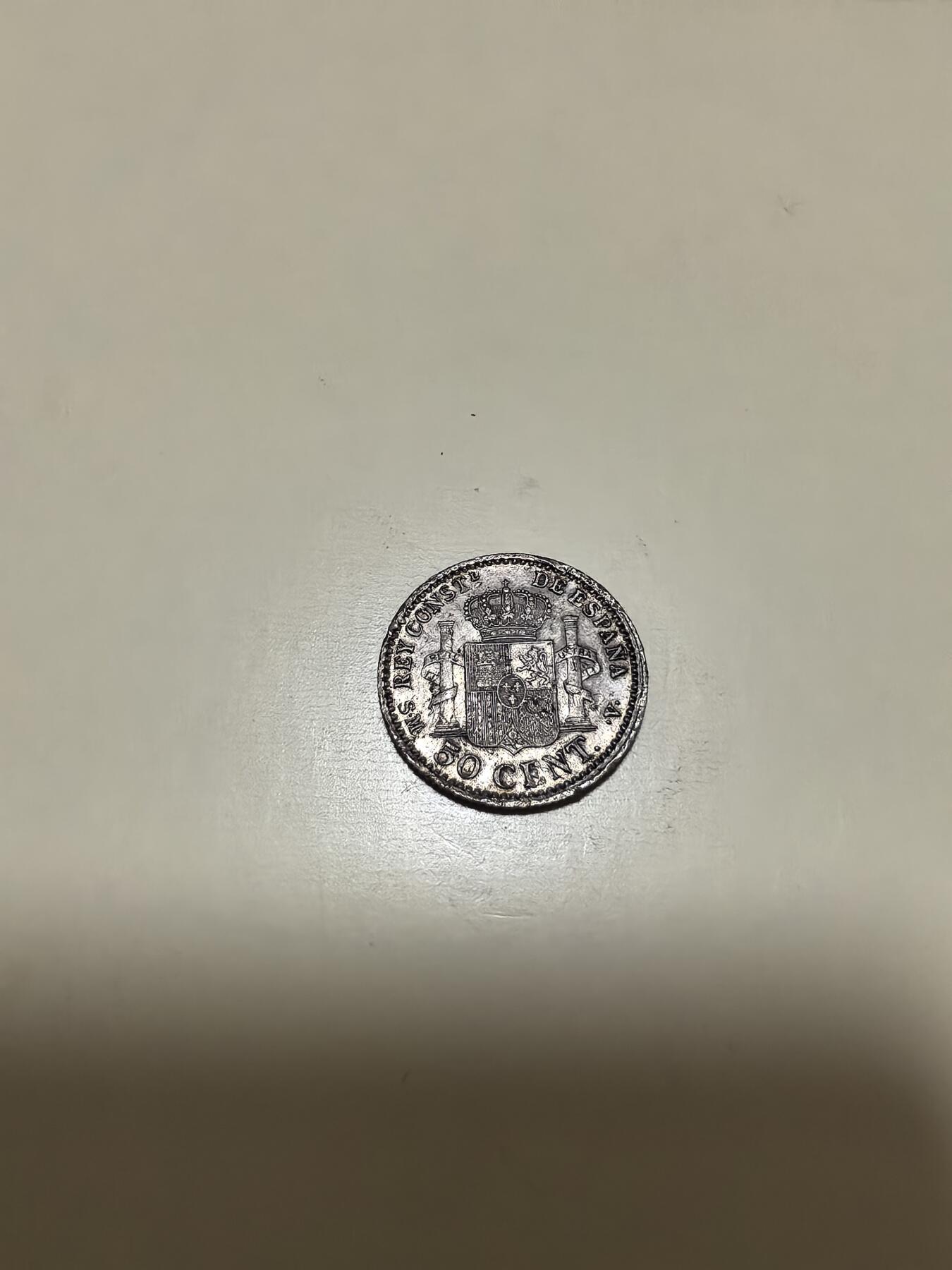 长老汇马年精选第十七场拍卖 1904西班牙阿方索十三世50分银币，2.5克835银（1）