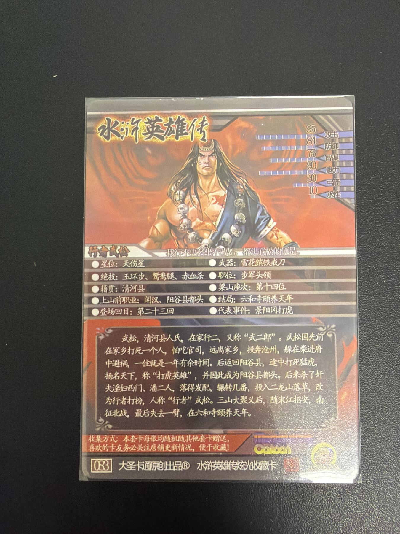 NO.30 好又多金牌大场，每周一站式配齐，方便凑单！（周6晚9点截拍，卖家送拍0抽成！） 自制 新新水浒1武松 普卡