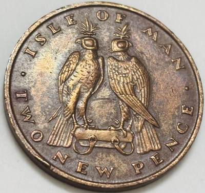 文馨钱币收藏第 299 场，长期接代拍业务 - 1971 年英属马恩岛 2 便士