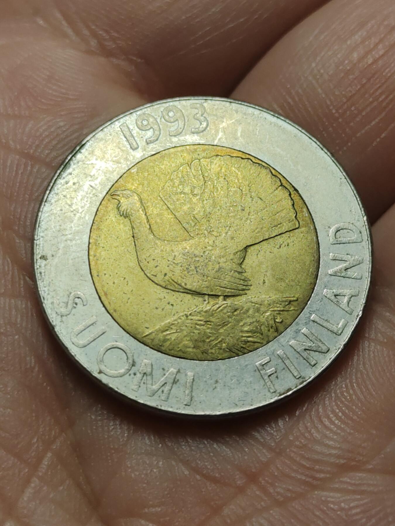 2026年第四十三场(总第二百一十二场）外国好品散币场(免佣金) 芬兰🇫🇮1993年10马克(第四套流通硬币最大面值)