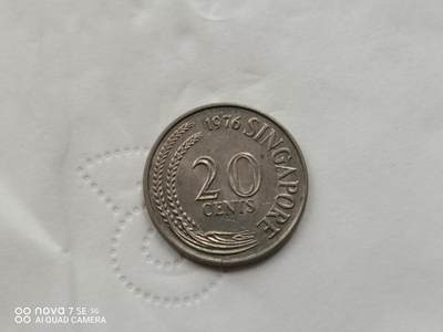 硬币十银币 - 1976年新加坡20分