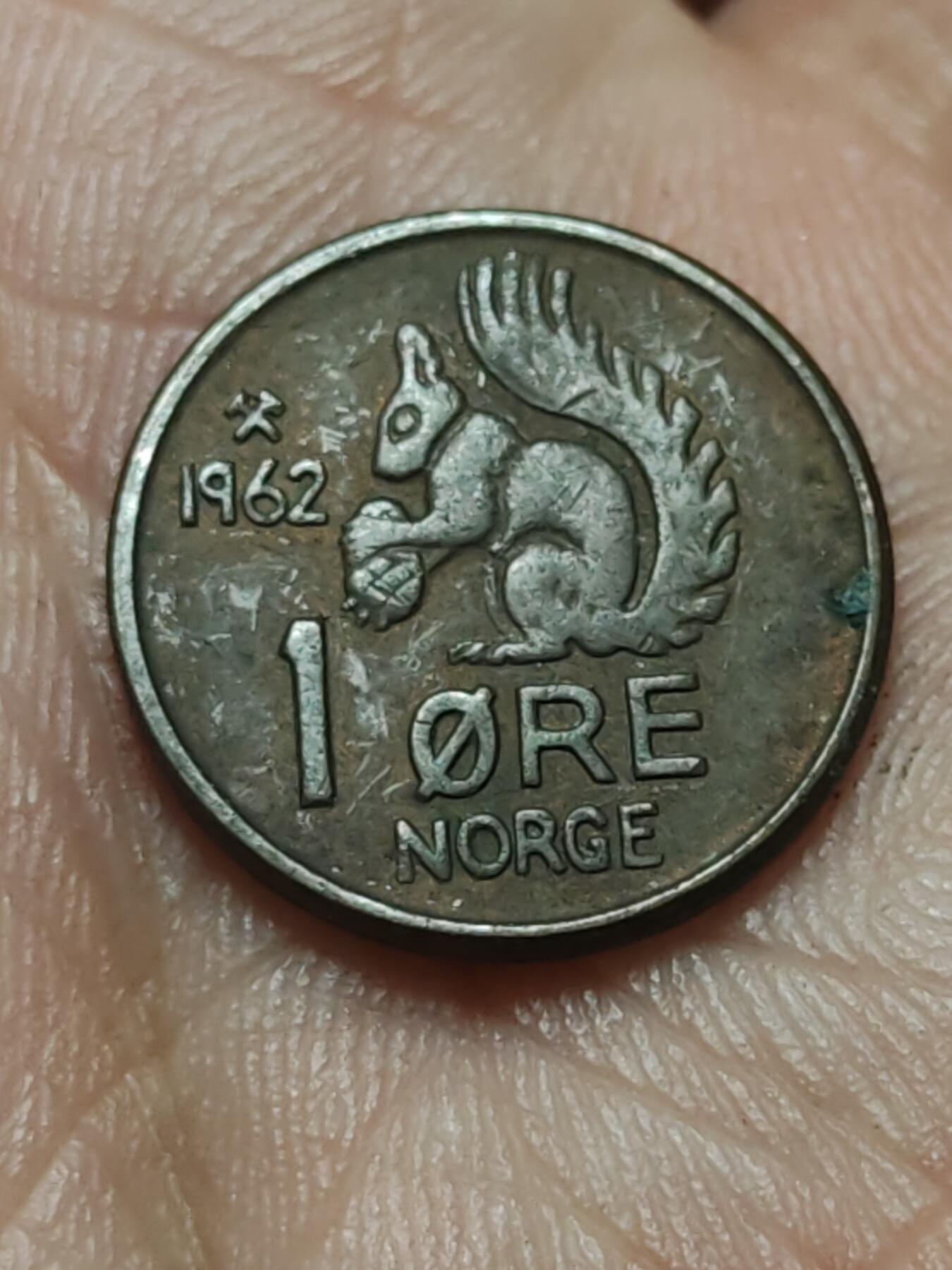 2026年第四十三场(总第二百一十二场）外国好品散币场(免佣金) 挪威🇳🇴1962年1欧尔(奥拉夫五世第一套第二版)