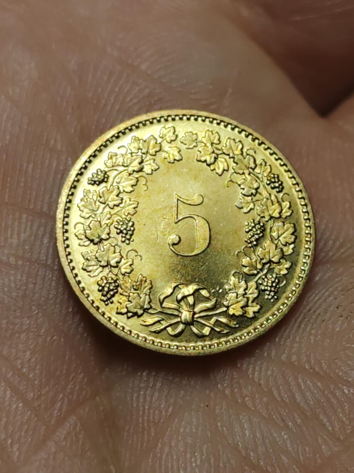 2026年第四十三场(总第二百一十二场）外国好品散币场(免佣金) 好品–瑞士🇨🇭1984年5生丁(第五版，无标版)