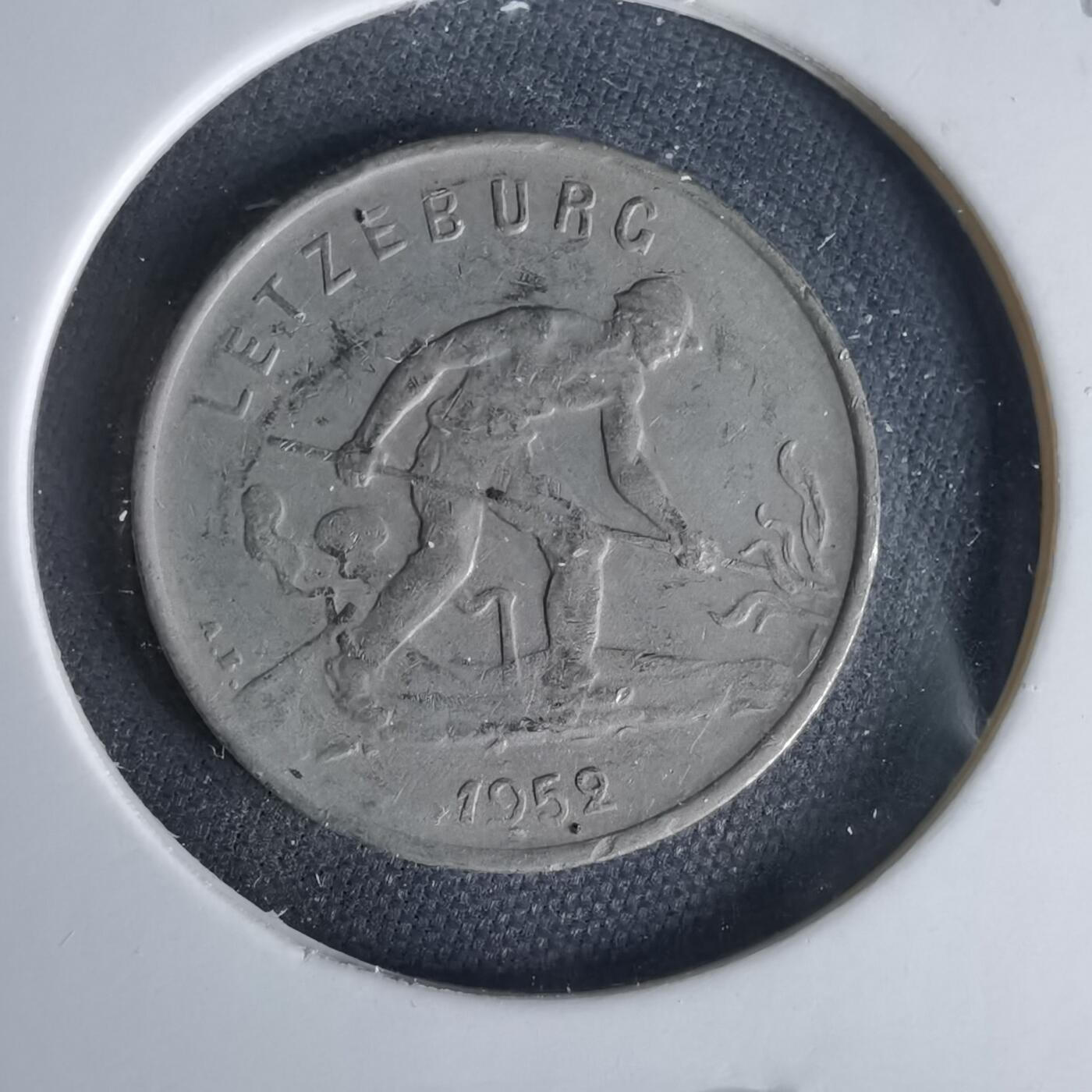 沼泽如烟--第1049场 卢森堡1952年1法郎