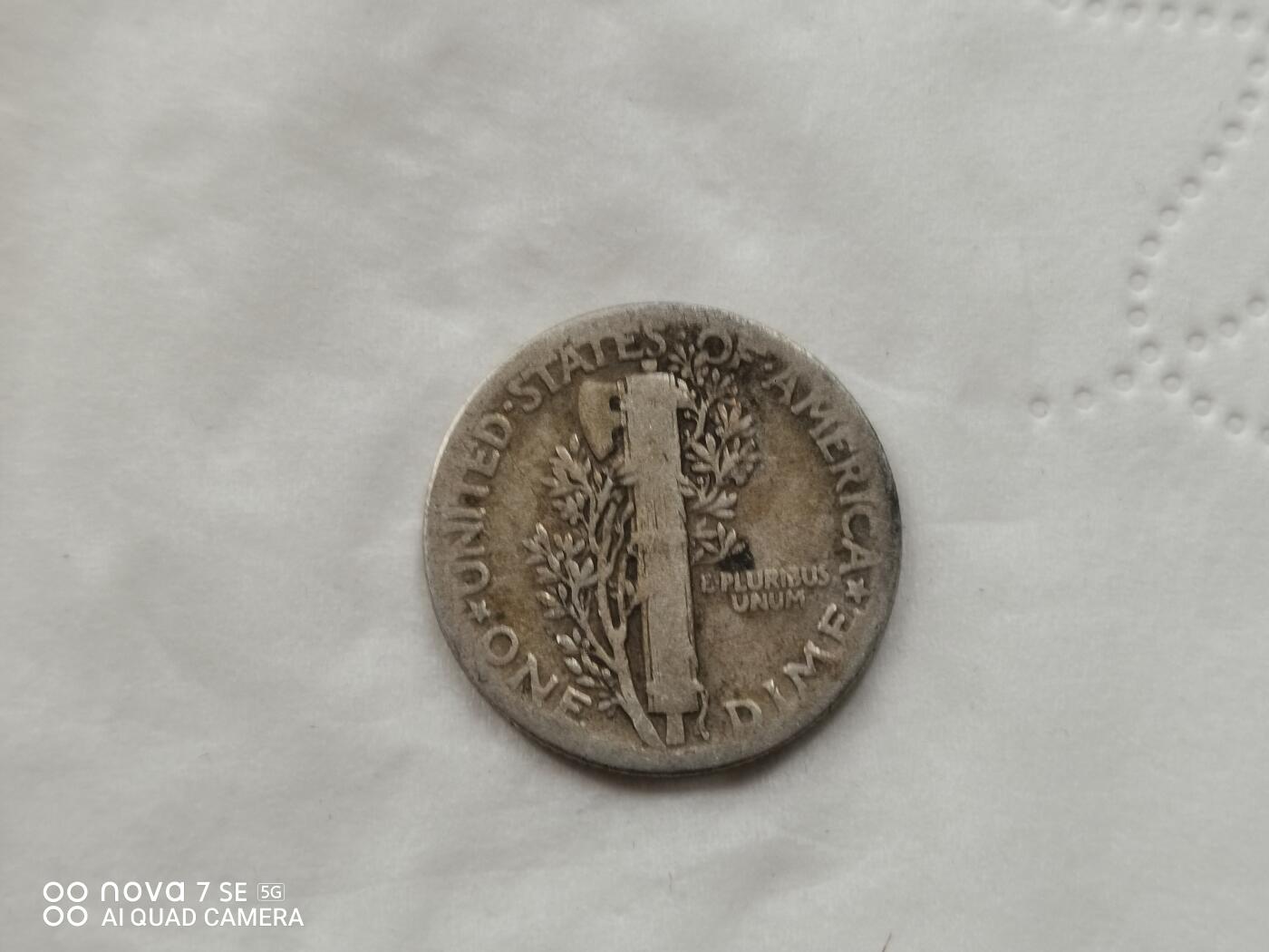 硬币十银币 1936年美国10分银币