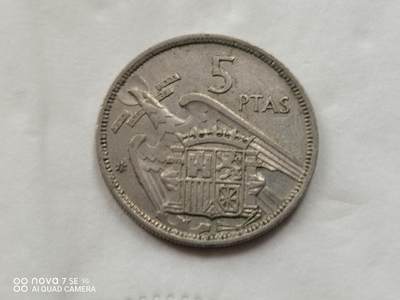 硬币十银币 - 1957年西班牙5比塞塔