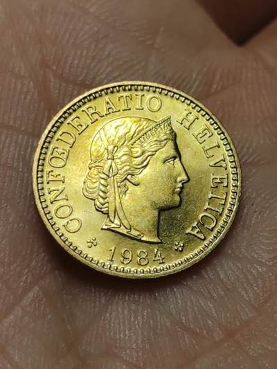 2026年第四十三场(总第二百一十二场）外国好品散币场(免佣金) - 好品–瑞士🇨🇭1984年5生丁(第五版，无标版)