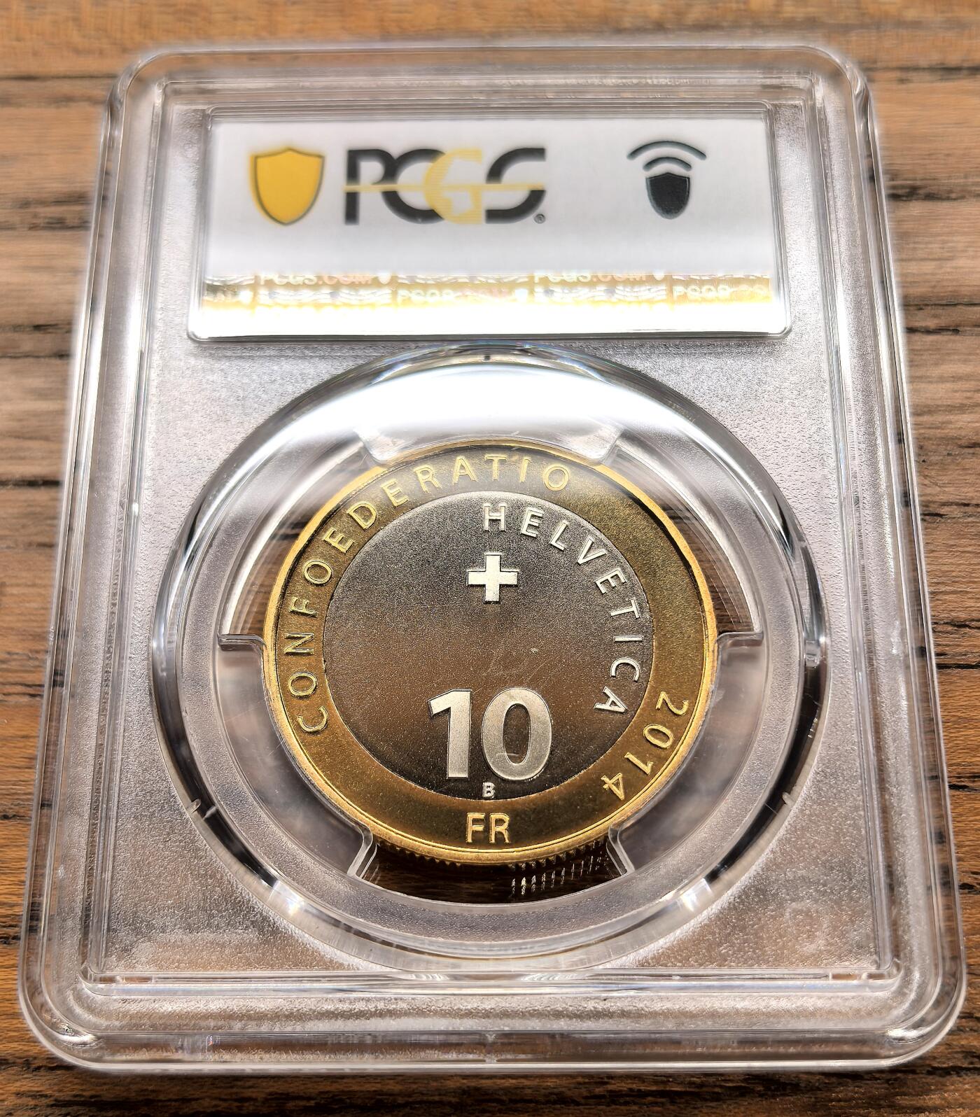 凡希社世界钱币微拍第三百二十二期 2014瑞士民俗系列宰鹅节10法郎双金属币PCGS-MS68