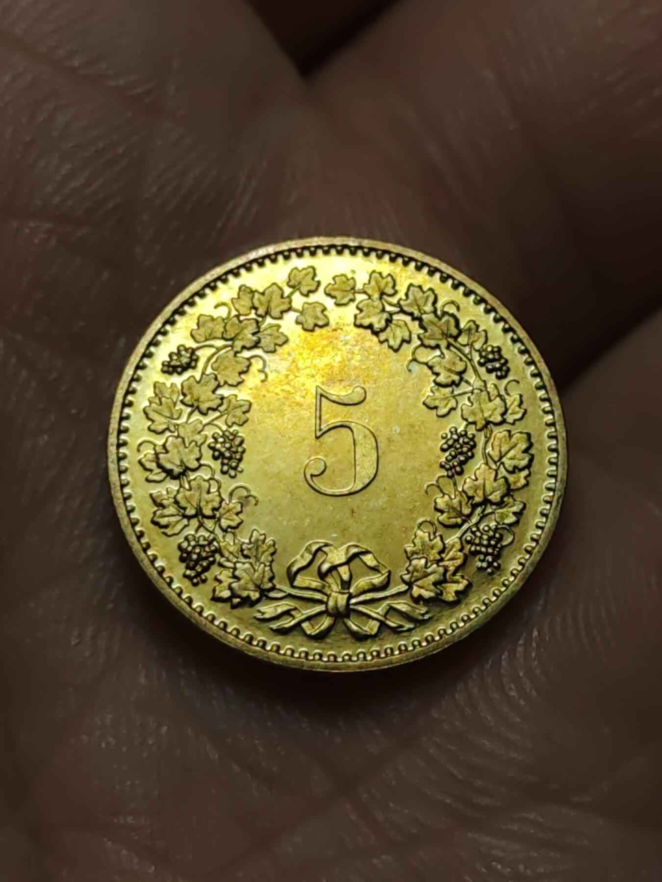 2026年第四十三场(总第二百一十二场）外国好品散币场(免佣金) 好品–瑞士🇨🇭1984年5生丁(第五版，无标版)