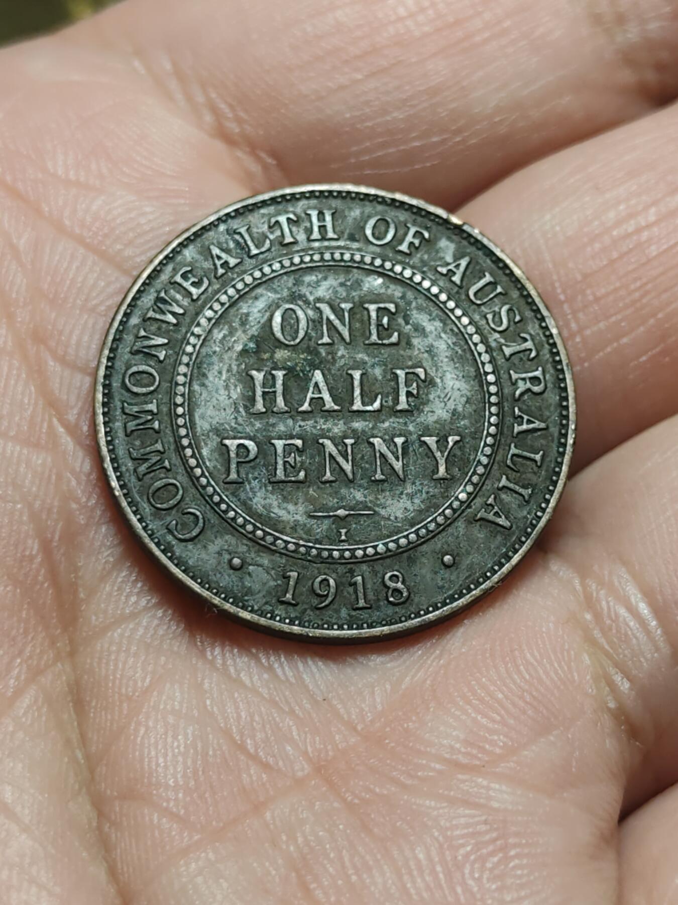 2026年第四十三场(总第二百一十二场）外国好品散币场(免佣金) 澳大利亚🇦🇺1918年1/2便士(乔治五世时期，I标孟买造)