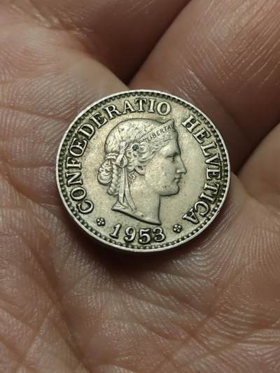 2026年第四十三场(总第二百一十二场）外国好品散币场(免佣金) - 瑞士🇨🇭1953年10拉彭(第二版，B标伯尔尼造)