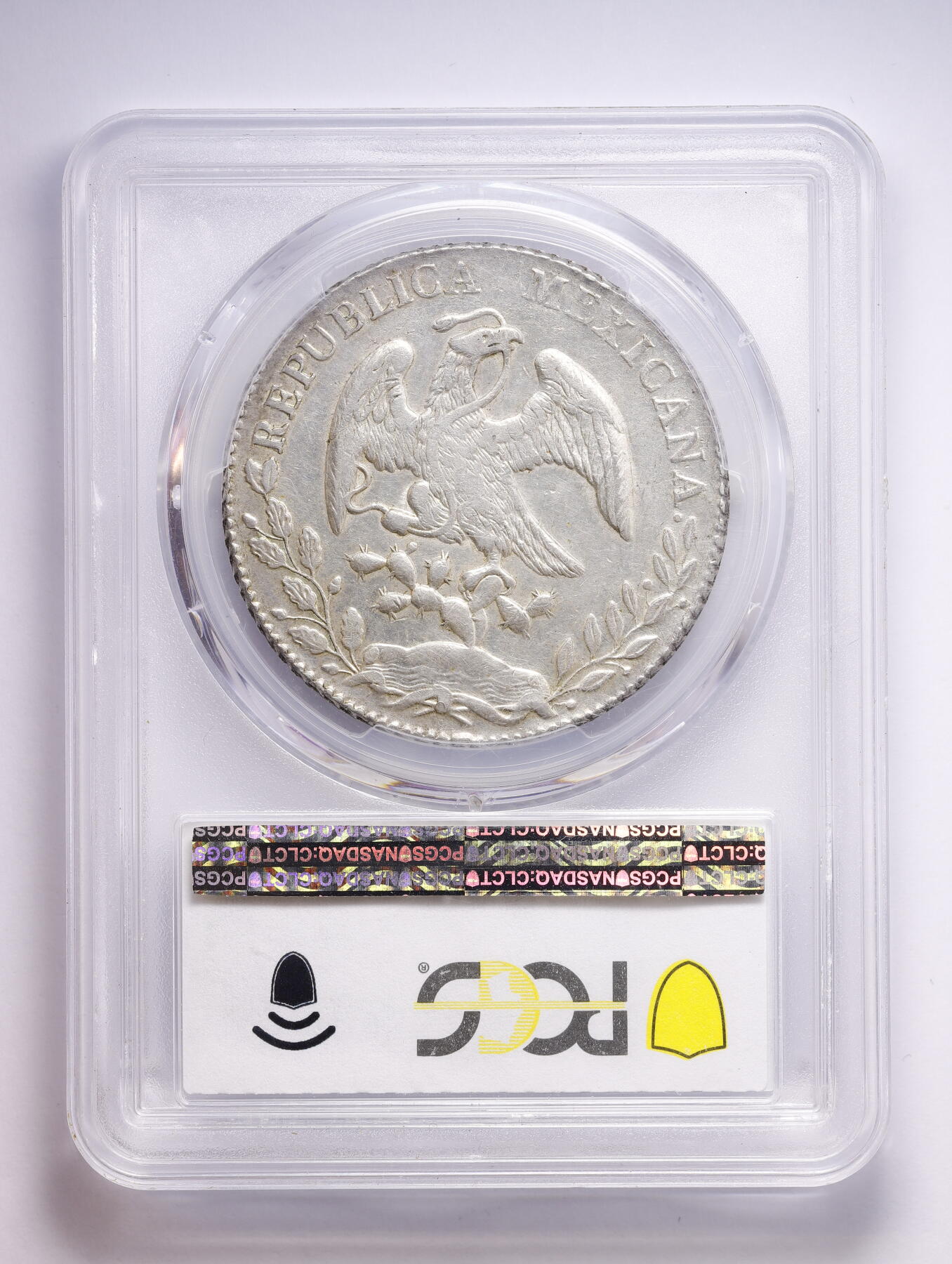 观钱 近现代机制币拍卖No.008（全场顺丰包邮，不区分偏远地区）  1881-Mo MH 墨西哥 8 里亚尔 “鹰洋” 银币 PCGS AU53