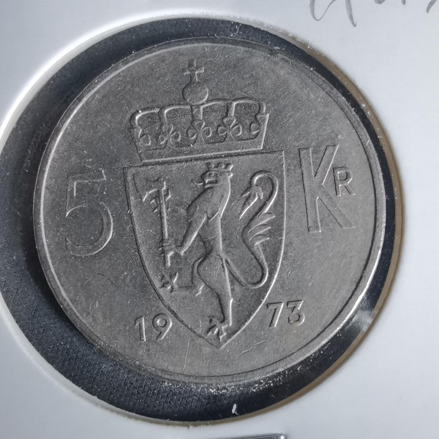 沼泽如烟--第1049场 挪威1973年5克朗