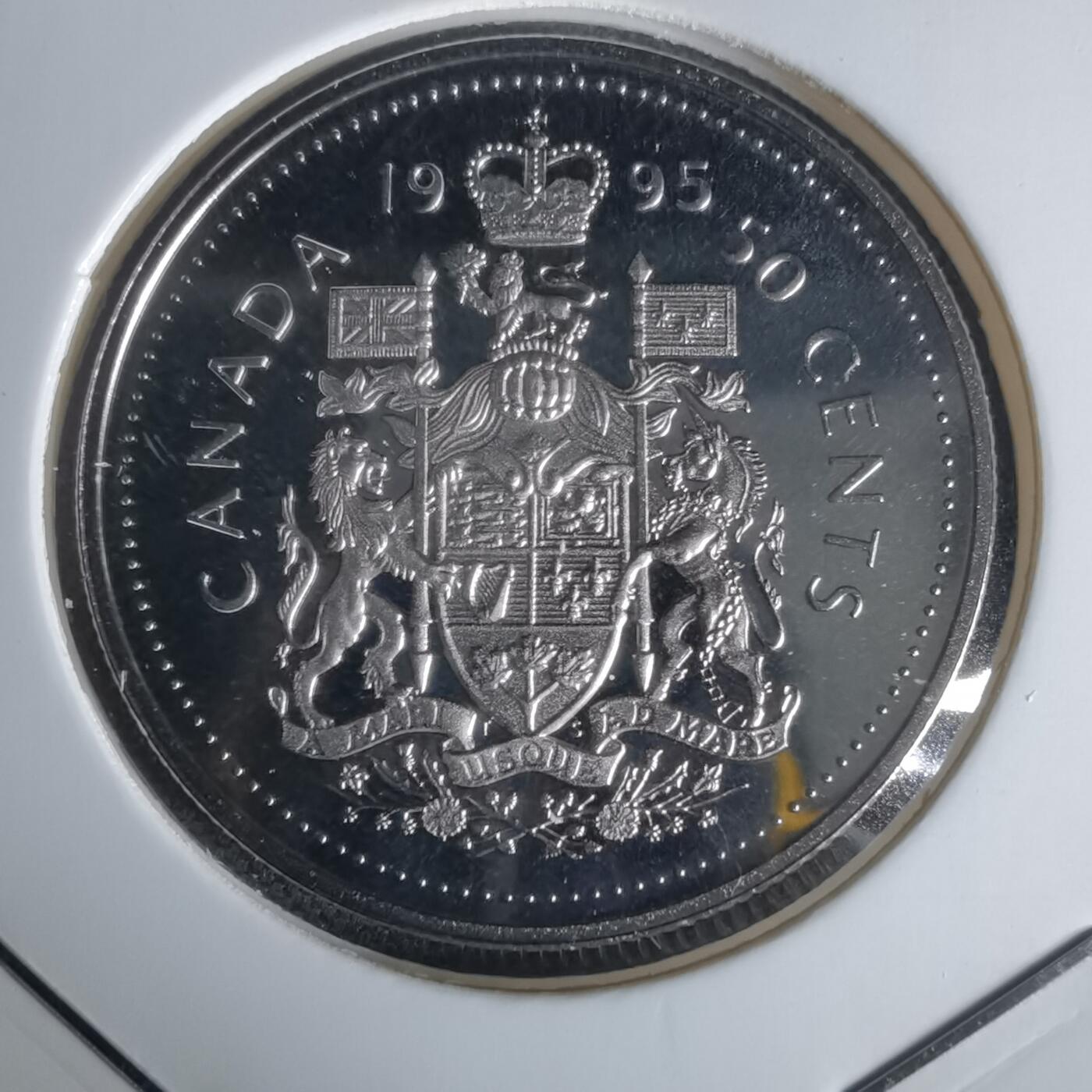 沼泽如烟--第1050场 加拿大1995年五十分精制币