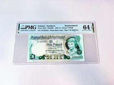 【Blue Auction】世界纸币精拍第808期——18级TOP拍卖/信誉/品质/专业/高效💫 - 【补号】北爱尔兰 1979年1镑 PMG64EPQ 