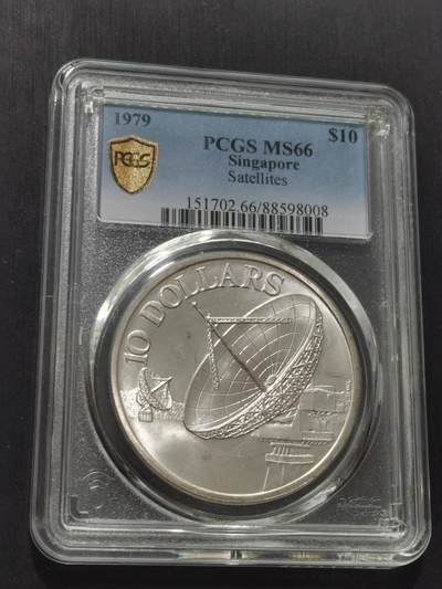 天下钱庄专场欢迎参拍 - PCGS MS66 新加坡10元银币