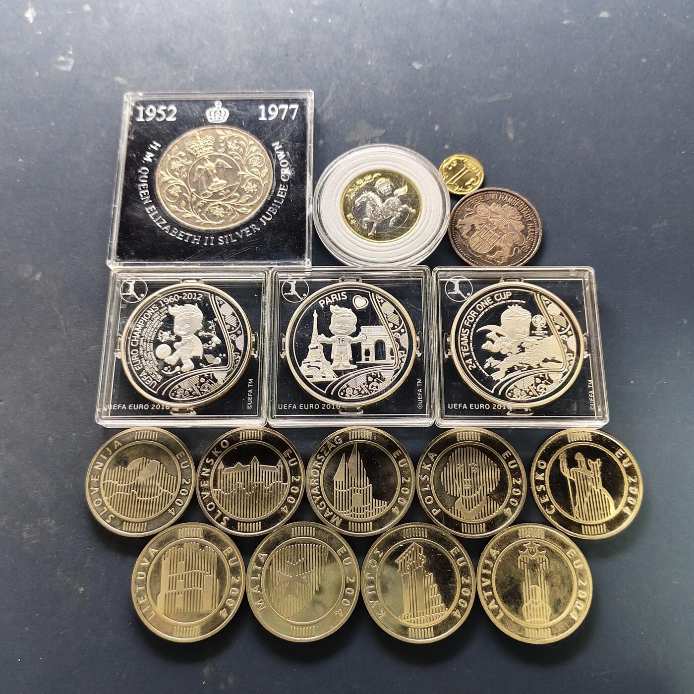 【全场包邮】纯粹捡漏拍521场 【批量】世界各国各年份纪念币章一批