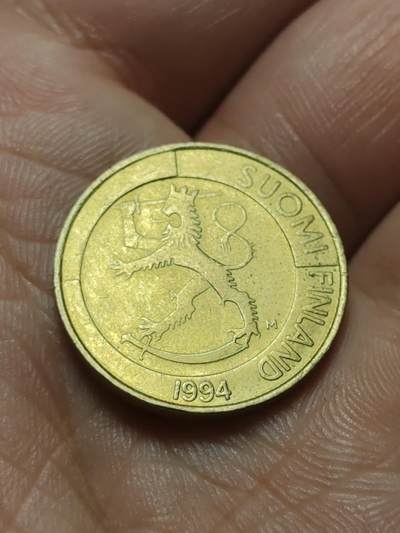 2026年第四十三场(总第二百一十二场）外国好品散币场(免佣金) - 芬兰🇫🇮1994年1马克(第四套第一版，铝青铜材质版，M标)