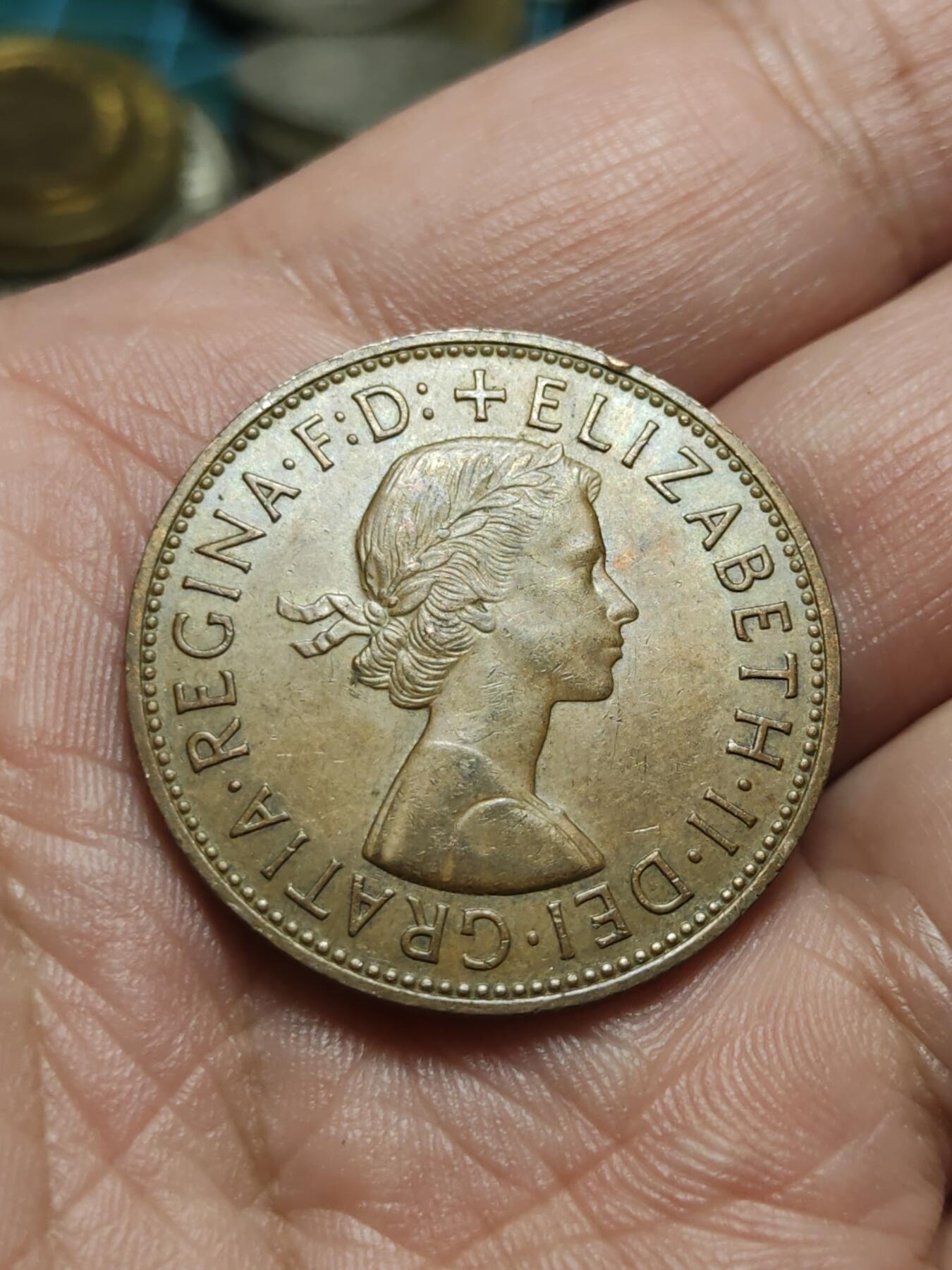 2026年第四十三场(总第二百一十二场）外国好品散币场(免佣金) 英国🇬🇧1967年1便士(伊丽莎白二世青年桂冠第二版，普制币关门年)