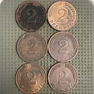 2026年第44场各国散币拍卖（总第194场） - 德国2芬尼6枚