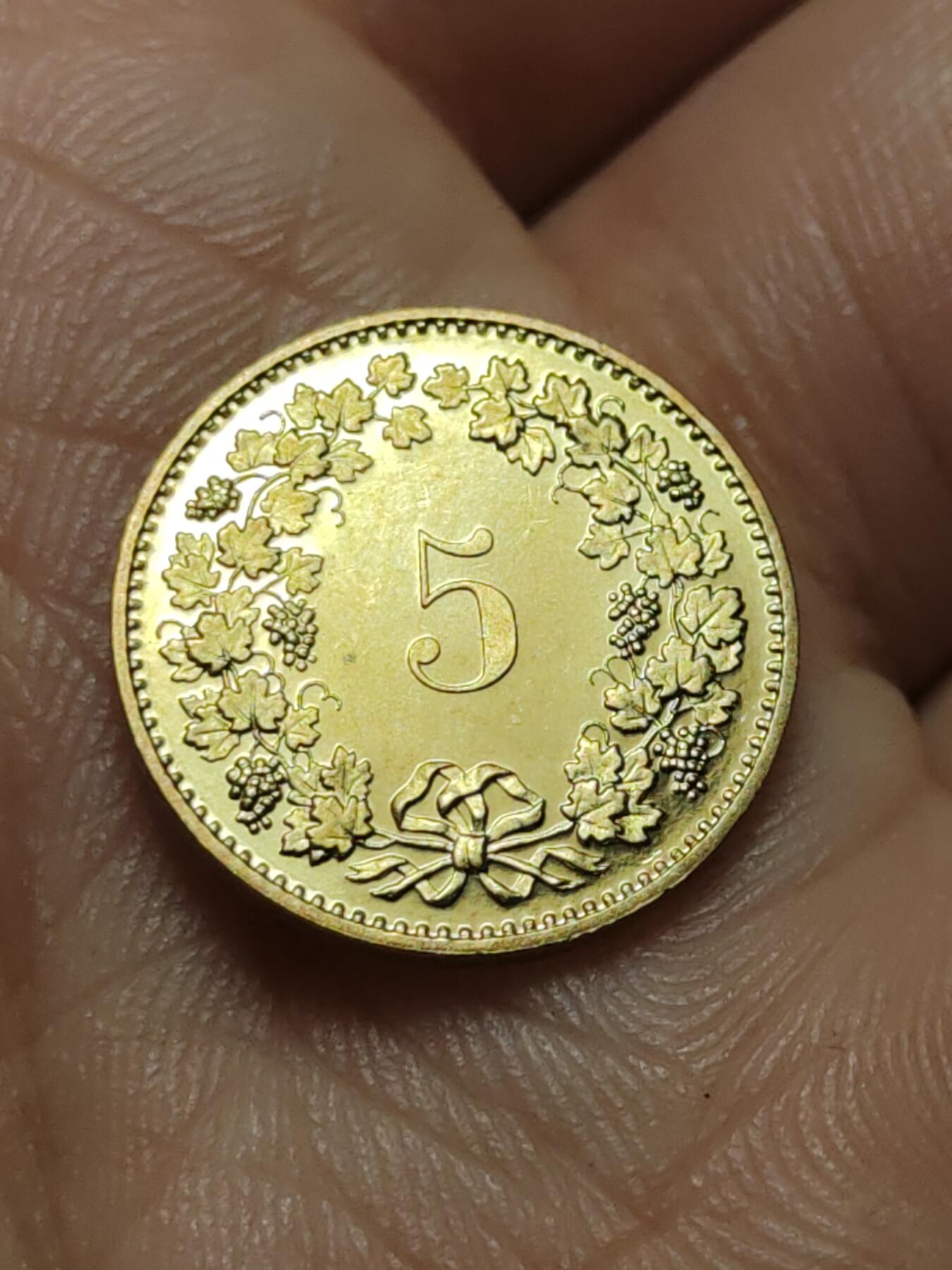 2026年第四十三场(总第二百一十二场）外国好品散币场(免佣金) 好品–瑞士🇨🇭1984年5拉彭(第五版，无标版)