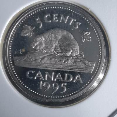 沼泽如烟--第1050场 - 加拿大1995年五分精制币