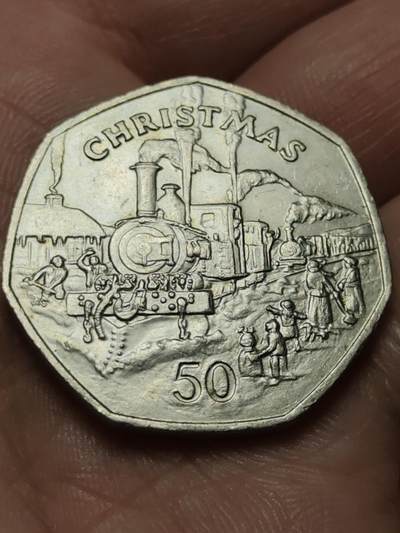 2026年第四十三场(总第二百一十二场）外国好品散币场(免佣金) - 稀少品种–英属马恩岛🇮🇲1984年50便士(1984圣诞纪念币，发行量60000枚)