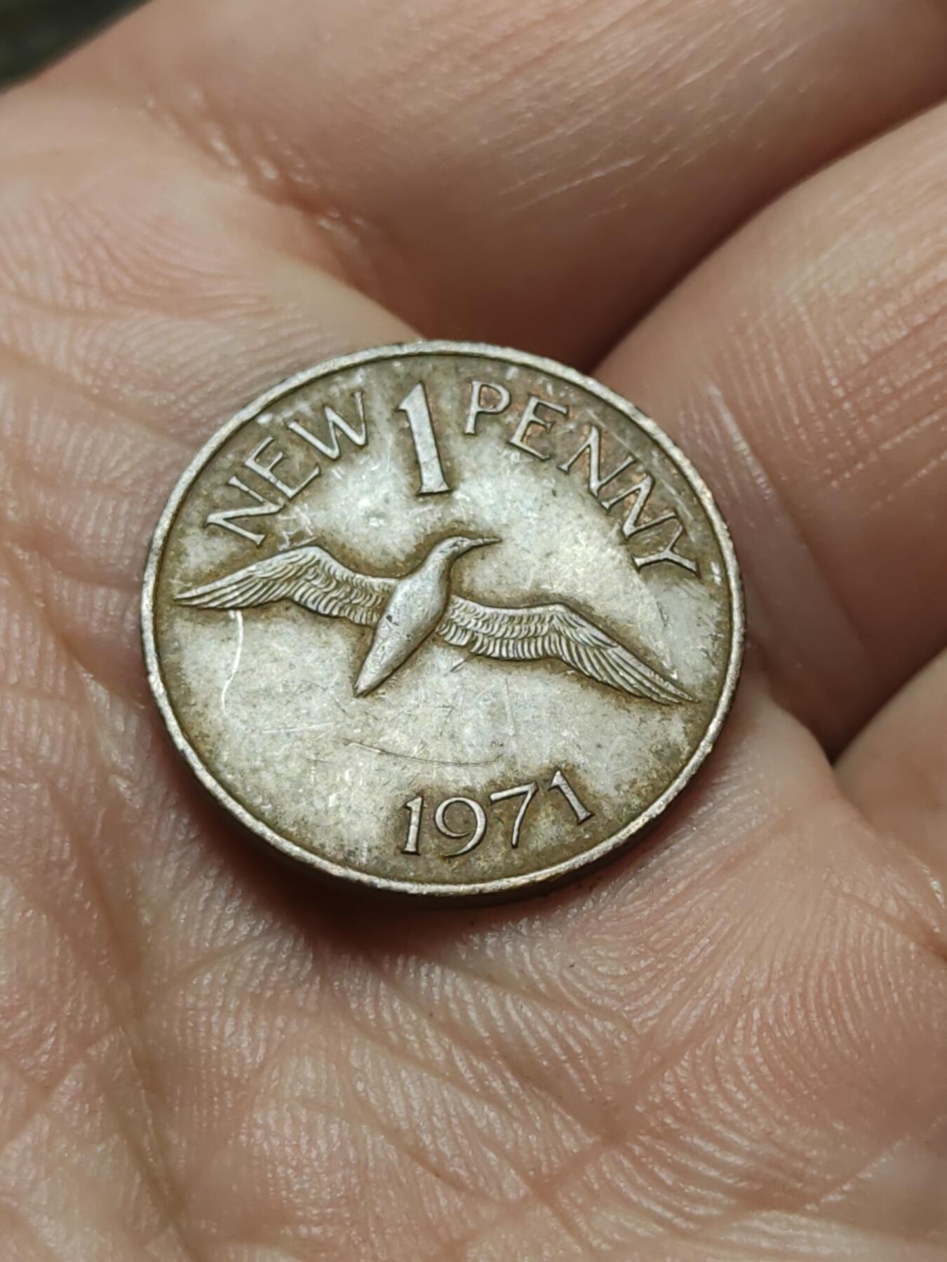 2026年第四十三场(总第二百一十二场）外国好品散币场(免佣金) 英属根西岛🇬🇬1971年1便士(伊丽莎白二世时期，十进制第一套首发年)