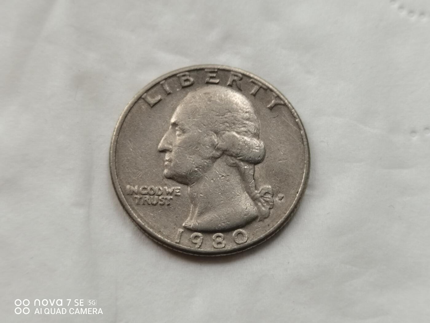 硬币十银币 1980年美国25美分