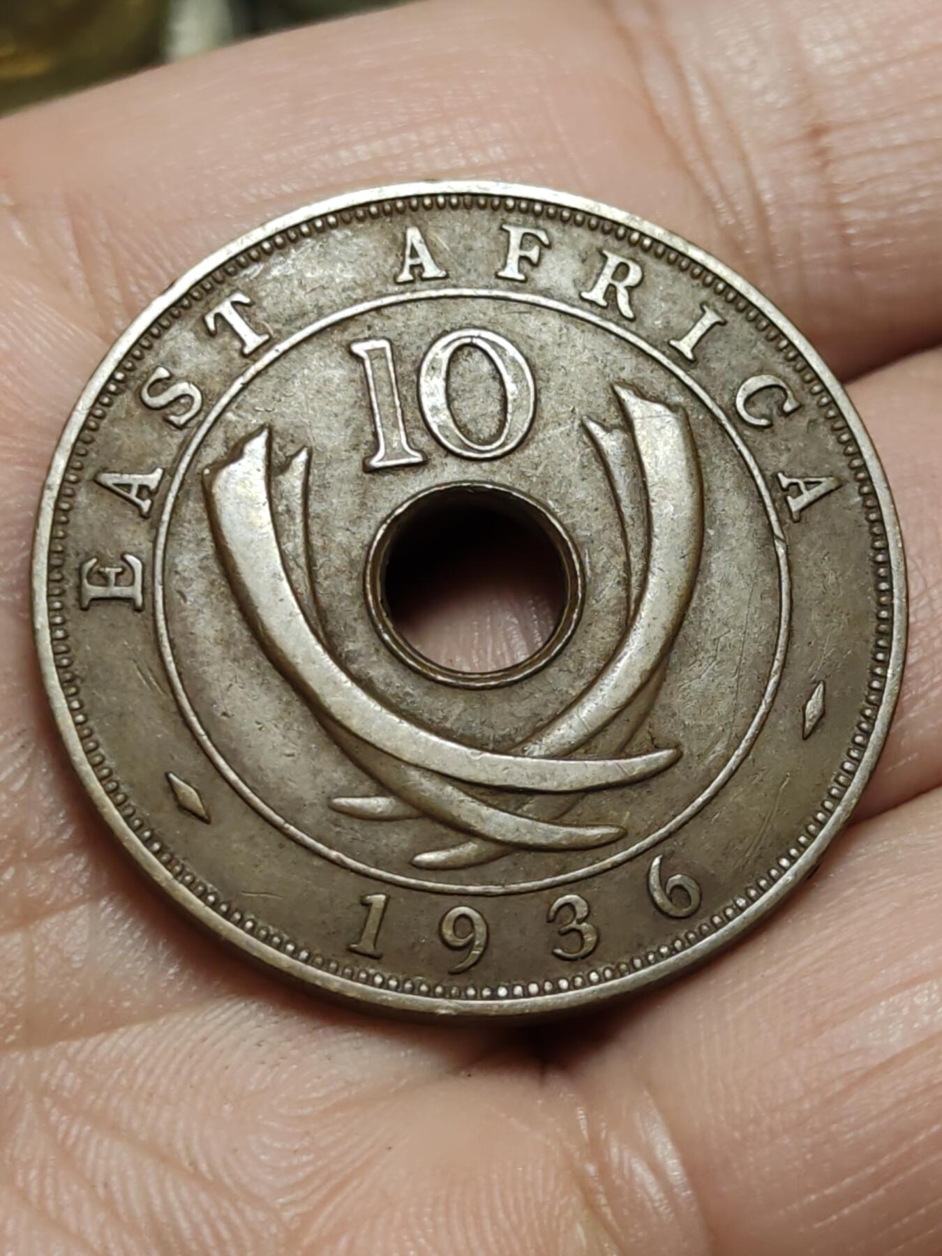 2026年第四十三场(总第二百一十二场）外国好品散币场(免佣金) 英属东非1936单年份10分(爱德华八世时期，无标版)